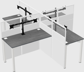 Quad office cubicles