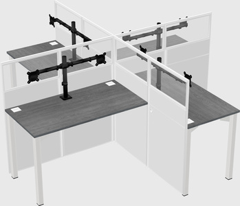 Quad office cubicles