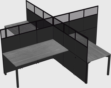 Quad office cubicles