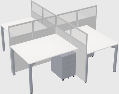 Quad office cubicles