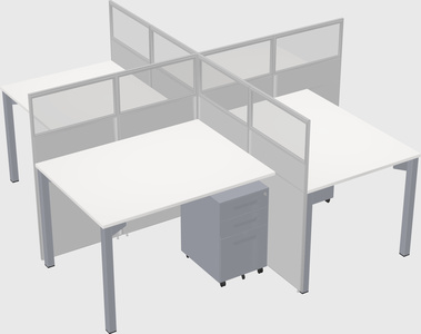 Quad office cubicles