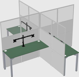 Quad office cubicles