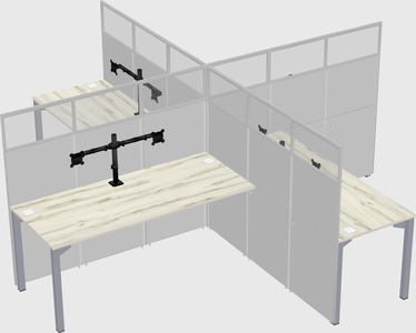 Quad office cubicles