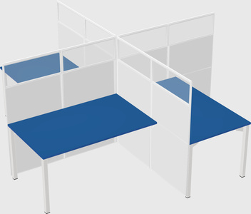 Quad office cubicles