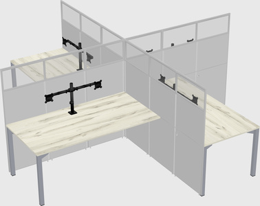 Quad office cubicles