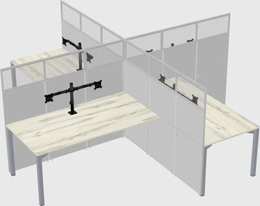 Quad office cubicles