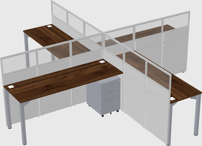 Quad office cubicles