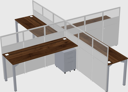 Quad office cubicles