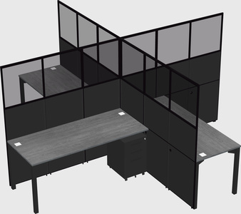 Quad office cubicles