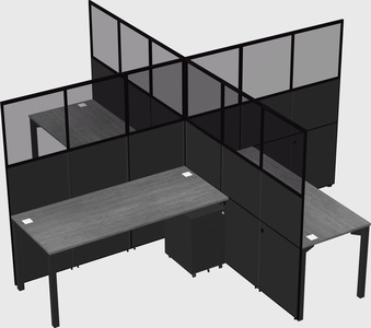 Quad office cubicles