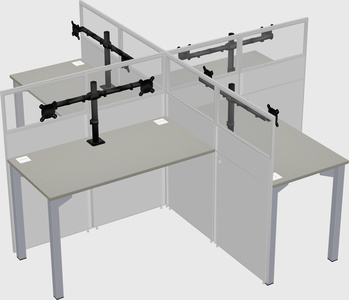 Quad office cubicles