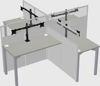 Quad office cubicles