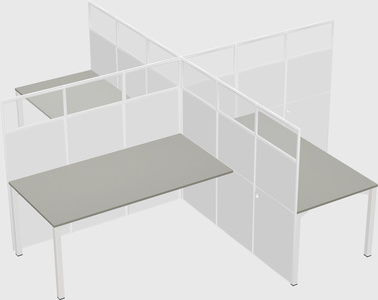 Quad office cubicles
