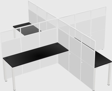 Quad office cubicles
