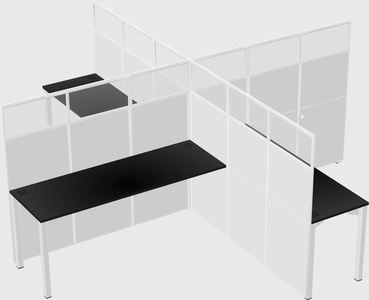 Quad office cubicles