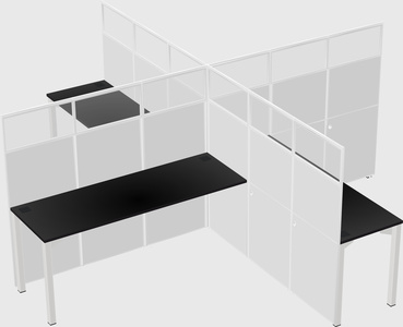 Quad office cubicles