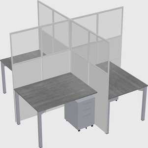 Quad office cubicles