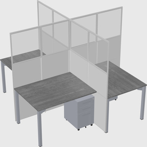 Quad office cubicles
