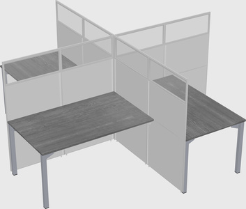 Quad office cubicles