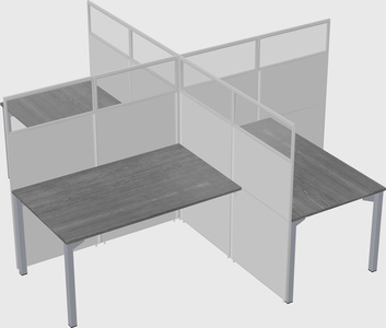 Quad office cubicles