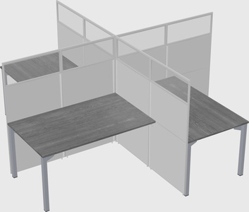 Quad office cubicles
