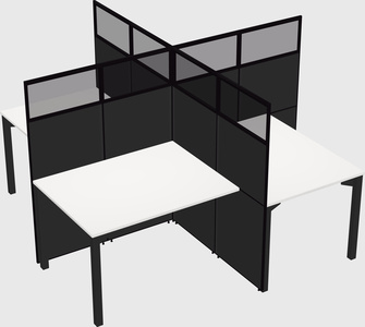 Quad office cubicles