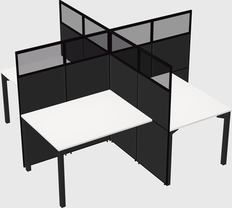 Quad office cubicles