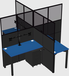 Quad office cubicles