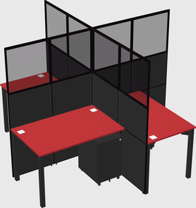 Quad office cubicles