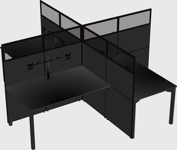 Quad office cubicles