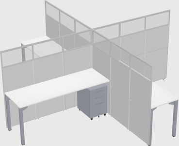 Quad office cubicles