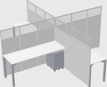 Quad office cubicles