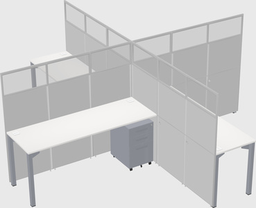 Quad office cubicles