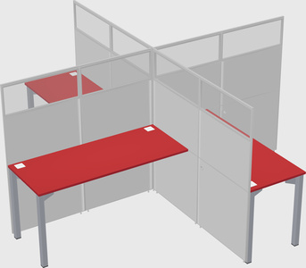 Quad office cubicles