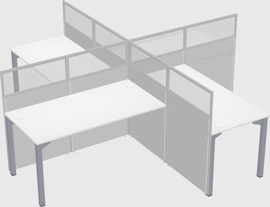 Quad office cubicles