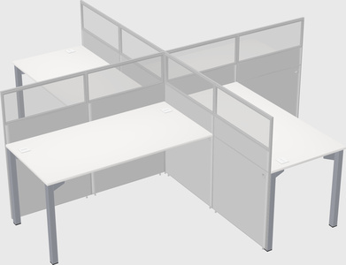 Quad office cubicles