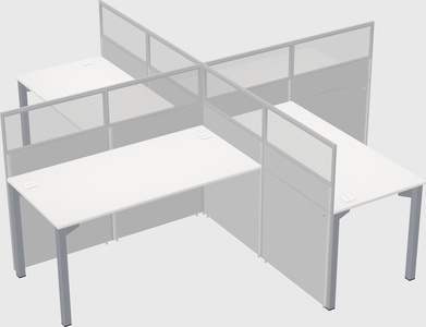 Quad office cubicles