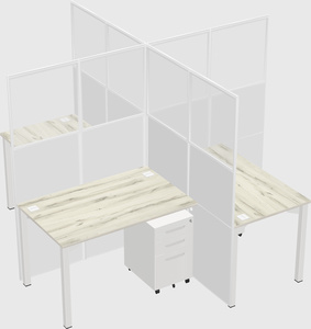 Quad office cubicles