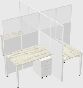 Quad office cubicles