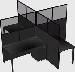 Quad office cubicles