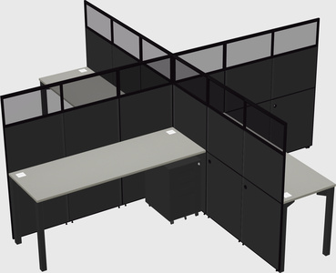 Quad office cubicles