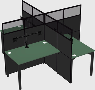Quad office cubicles