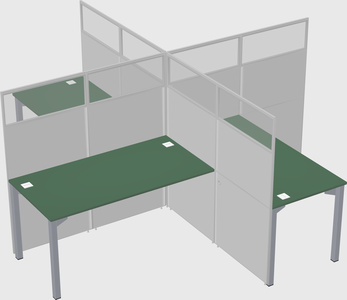 Quad office cubicles
