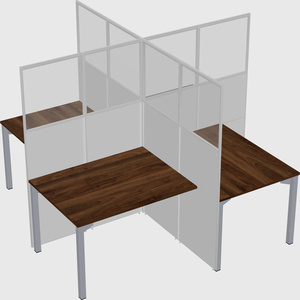 Quad office cubicles