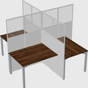 Quad office cubicles