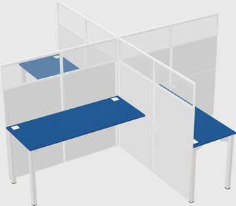 Quad office cubicles