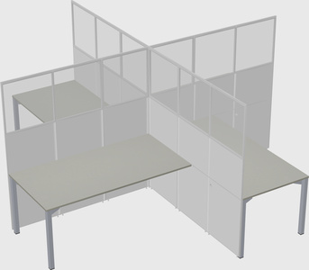 Quad office cubicles