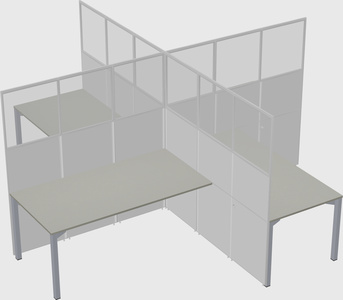 Quad office cubicles