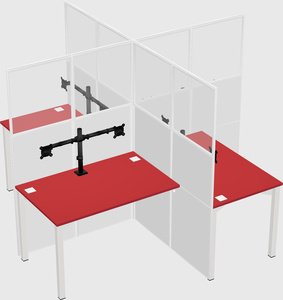 Quad office cubicles