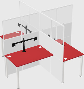 Quad office cubicles